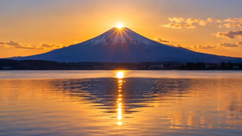 ダイヤモンド富士の写真